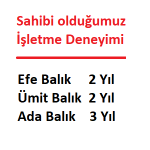 İşletme Deneyimi